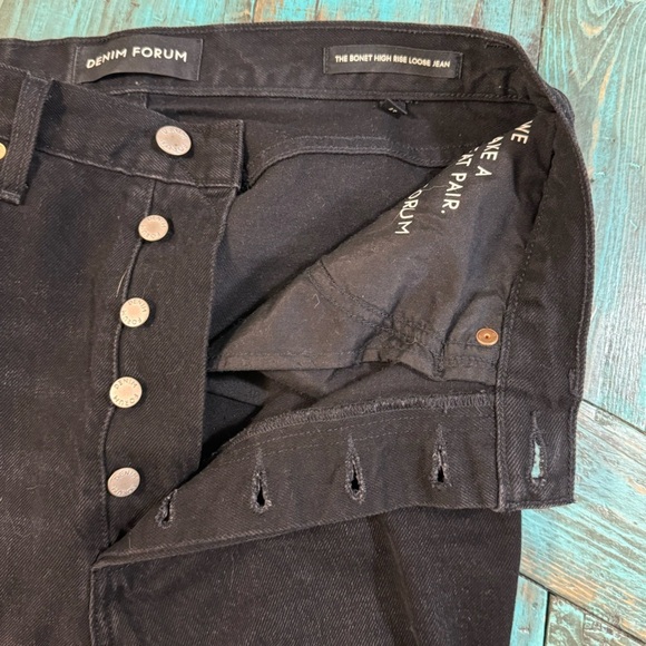 Aritzia Denim Forum The Bonet High Rise Loose Jean Button Fly Distressed Size 27 - Picture 13 of 15